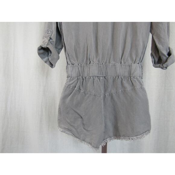 Young Fabulous & Broke XS River Raw Edge Romper Driftwood Mineral Gray YFB - Picture 9 of 10